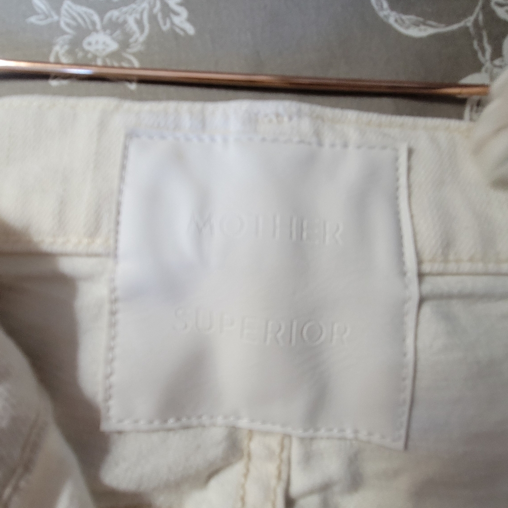 MOTHER Women's Cream Ankle Jeans - Picture 2 of 5